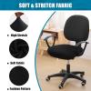 imageSmiry Printed Office Computer Chair Seat Covers Stretch Fit Universal Desk Rotating Chair Cover Washable Removable Seat Cushion Protectors  BeigeBlack