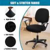 imageSmiry Printed Office Computer Chair Seat Covers Stretch Fit Universal Desk Rotating Chair Cover Washable Removable Seat Cushion Protectors  BeigeBlack
