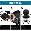 imageSmiry Printed Office Computer Chair Seat Covers Stretch Fit Universal Desk Rotating Chair Cover Washable Removable Seat Cushion Protectors  BeigeBlack