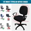 imageSmiry Printed Office Computer Chair Seat Covers Stretch Fit Universal Desk Rotating Chair Cover Washable Removable Seat Cushion Protectors  BeigeBlack