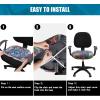 imageSmiry Printed Office Computer Chair Seat Covers Stretch Fit Universal Desk Rotating Chair Cover Washable Removable Seat Cushion Protectors  BeigeBlue Green