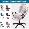 imageSmiry Printed Office Computer Chair Seat Covers Stretch Fit Universal Desk Rotating Chair Cover Washable Removable Seat Cushion Protectors  BeigeBrown and White