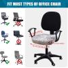 imageSmiry Printed Office Computer Chair Seat Covers Stretch Fit Universal Desk Rotating Chair Cover Washable Removable Seat Cushion Protectors  BeigeBrown and White