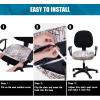 imageSmiry Printed Office Computer Chair Seat Covers Stretch Fit Universal Desk Rotating Chair Cover Washable Removable Seat Cushion Protectors  BeigeBrown and White