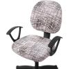 imageSmiry Printed Office Computer Chair Seat Covers Stretch Fit Universal Desk Rotating Chair Cover Washable Removable Seat Cushion Protectors  BeigeBrown and White