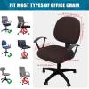 imageSmiry Printed Office Computer Chair Seat Covers Stretch Fit Universal Desk Rotating Chair Cover Washable Removable Seat Cushion Protectors  BeigeChocolate