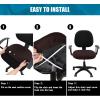 imageSmiry Printed Office Computer Chair Seat Covers Stretch Fit Universal Desk Rotating Chair Cover Washable Removable Seat Cushion Protectors  BeigeChocolate