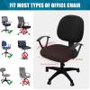 imageSmiry Printed Office Computer Chair Seat Covers Stretch Fit Universal Desk Rotating Chair Cover Washable Removable Seat Cushion Protectors  BeigeChocolate
