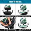 imageSmiry Printed Office Computer Chair Seat Covers Stretch Fit Universal Desk Rotating Chair Cover Washable Removable Seat Cushion Protectors  BeigeGreen