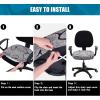 imageSmiry Printed Office Computer Chair Seat Covers Stretch Fit Universal Desk Rotating Chair Cover Washable Removable Seat Cushion Protectors  BeigeGrey and Black