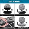 imageSmiry Printed Office Computer Chair Seat Covers Stretch Fit Universal Desk Rotating Chair Cover Washable Removable Seat Cushion Protectors  BeigeGrey and Black