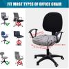 imageSmiry Printed Office Computer Chair Seat Covers Stretch Fit Universal Desk Rotating Chair Cover Washable Removable Seat Cushion Protectors  BeigeGrey and Black
