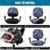 imageSmiry Printed Office Computer Chair Seat Covers Stretch Fit Universal Desk Rotating Chair Cover Washable Removable Seat Cushion Protectors  BeigeNavy Blue