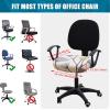 imageSmiry Printed Office Computer Chair Seat Covers Stretch Fit Universal Desk Rotating Chair Cover Washable Removable Seat Cushion Protectors  BeigeYellow and Grey