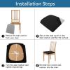 imageSmiry Seat Covers for Dining Room Chairs Set of 2 Stretch Jacquard Dining Chair Covers Removable Washable Slipcovers Protector BeigeBlack