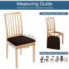 imageSmiry Seat Covers for Dining Room Chairs Set of 2 Stretch Jacquard Dining Chair Covers Removable Washable Slipcovers Protector BeigeChocolate