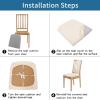 imageSmiry Seat Covers for Dining Room Chairs Set of 2 Stretch Jacquard Dining Chair Covers Removable Washable Slipcovers Protector GreyBeige