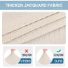 imageSmiry Stretch Jacquard Seat Covers for Dining Room Chairs Set of 6 Removable Washable Chair Seat Protector Slipcovers No Rear Covers BeigeBeige
