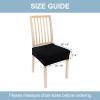 imageSmiry Stretch Jacquard Seat Covers for Dining Room Chairs Set of 6 Removable Washable Chair Seat Protector Slipcovers No Rear Covers BeigeBlack