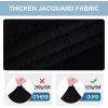 imageSmiry Stretch Jacquard Seat Covers for Dining Room Chairs Set of 6 Removable Washable Chair Seat Protector Slipcovers No Rear Covers BeigeBlack