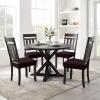 imageSmiry Stretch Jacquard Seat Covers for Dining Room Chairs Set of 6 Removable Washable Chair Seat Protector Slipcovers No Rear Covers BeigeBrown