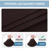 imageSmiry Stretch Jacquard Seat Covers for Dining Room Chairs Set of 6 Removable Washable Chair Seat Protector Slipcovers No Rear Covers BeigeBrown