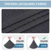 imageSmiry Stretch Jacquard Seat Covers for Dining Room Chairs Set of 6 Removable Washable Chair Seat Protector Slipcovers No Rear Covers BeigeDark Grey