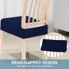 imageSmiry Stretch Jacquard Seat Covers for Dining Room Chairs Set of 6 Removable Washable Chair Seat Protector Slipcovers No Rear Covers BeigeFederal Blue