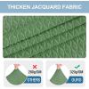 imageSmiry Stretch Jacquard Seat Covers for Dining Room Chairs Set of 6 Removable Washable Chair Seat Protector Slipcovers No Rear Covers BeigeGreen