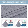 imageSmiry Stretch Jacquard Seat Covers for Dining Room Chairs Set of 6 Removable Washable Chair Seat Protector Slipcovers No Rear Covers BeigeGrey