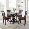 imageSmiry Stretch Jacquard Seat Covers for Dining Room Chairs Set of 6 Removable Washable Chair Seat Protector Slipcovers No Rear Covers BeigeLight Chocolate