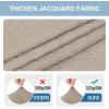 imageSmiry Stretch Jacquard Seat Covers for Dining Room Chairs Set of 6 Removable Washable Chair Seat Protector Slipcovers No Rear Covers BeigeTaupe