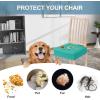 imageSmiry Stretch Jacquard Seat Covers for Dining Room Chairs Set of 6 Removable Washable Chair Seat Protector Slipcovers No Rear Covers BeigeTeal