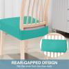imageSmiry Stretch Jacquard Seat Covers for Dining Room Chairs Set of 6 Removable Washable Chair Seat Protector Slipcovers No Rear Covers BeigeTeal