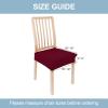 imageSmiry Stretch Jacquard Seat Covers for Dining Room Chairs Set of 6 Removable Washable Chair Seat Protector Slipcovers No Rear Covers BeigeWine Red