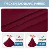 imageSmiry Stretch Jacquard Seat Covers for Dining Room Chairs Set of 6 Removable Washable Chair Seat Protector Slipcovers No Rear Covers BeigeWine Red