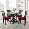 imageSmiry Stretch Jacquard Seat Covers for Dining Room Chairs Set of 6 Removable Washable Chair Seat Protector Slipcovers No Rear Covers BeigeWine Red