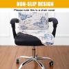 imageSmiry Stretch Printed Office Computer Chair Covers Universal Desk Rotating Chair Slipcovers Removable Washable Soft Fit AntiDust Spandex Protector Cover with Zipper White