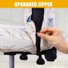 imageSmiry Stretch Printed Office Computer Chair Covers Universal Desk Rotating Chair Slipcovers Removable Washable Soft Fit AntiDust Spandex Protector Cover with Zipper White