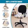 imageSmiry Stretch Printed Office Computer Chair Covers Universal Washable Removable Desk Rotating Chair Slipcovers Protector Seat  Backrest Cover  BlackYellow and Grey