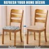 imageSmiry Velvet Seat Covers for Dining Room Chair Set of 2 Stretch Fit Removable Washable Chair Seat Cushion Protector Slipcovers with Ties Light GreyBeige
