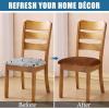 imageSmiry Velvet Seat Covers for Dining Room Chair Set of 2 Stretch Fit Removable Washable Chair Seat Cushion Protector Slipcovers with Ties Light GreyCamel