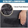 imageSmiry Velvet Seat Covers for Dining Room Chair Set of 2 Stretch Fit Removable Washable Chair Seat Cushion Protector Slipcovers with Ties Light GreyDark Grey