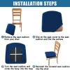 imageSmiry Velvet Seat Covers for Dining Room Chair Set of 2 Stretch Fit Removable Washable Chair Seat Cushion Protector Slipcovers with Ties Light GreyFederal Blue
