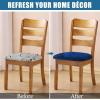 imageSmiry Velvet Seat Covers for Dining Room Chair Set of 2 Stretch Fit Removable Washable Chair Seat Cushion Protector Slipcovers with Ties Light GreyFederal Blue