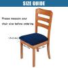 imageSmiry Velvet Seat Covers for Dining Room Chair Set of 2 Stretch Fit Removable Washable Chair Seat Cushion Protector Slipcovers with Ties Light GreyFederal Blue