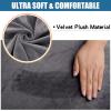 imageSmiry Velvet Seat Covers for Dining Room Chair Set of 2 Stretch Fit Removable Washable Chair Seat Cushion Protector Slipcovers with Ties Light GreyGrey
