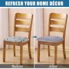 imageSmiry Velvet Seat Covers for Dining Room Chair Set of 2 Stretch Fit Removable Washable Chair Seat Cushion Protector Slipcovers with Ties Light GreyLight Grey
