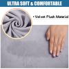 imageSmiry Velvet Seat Covers for Dining Room Chair Set of 2 Stretch Fit Removable Washable Chair Seat Cushion Protector Slipcovers with Ties Light GreyLight Grey