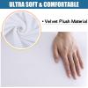 imageSmiry Velvet Seat Covers for Dining Room Chair Set of 2 Stretch Fit Removable Washable Chair Seat Cushion Protector Slipcovers with Ties Light GreyWhite